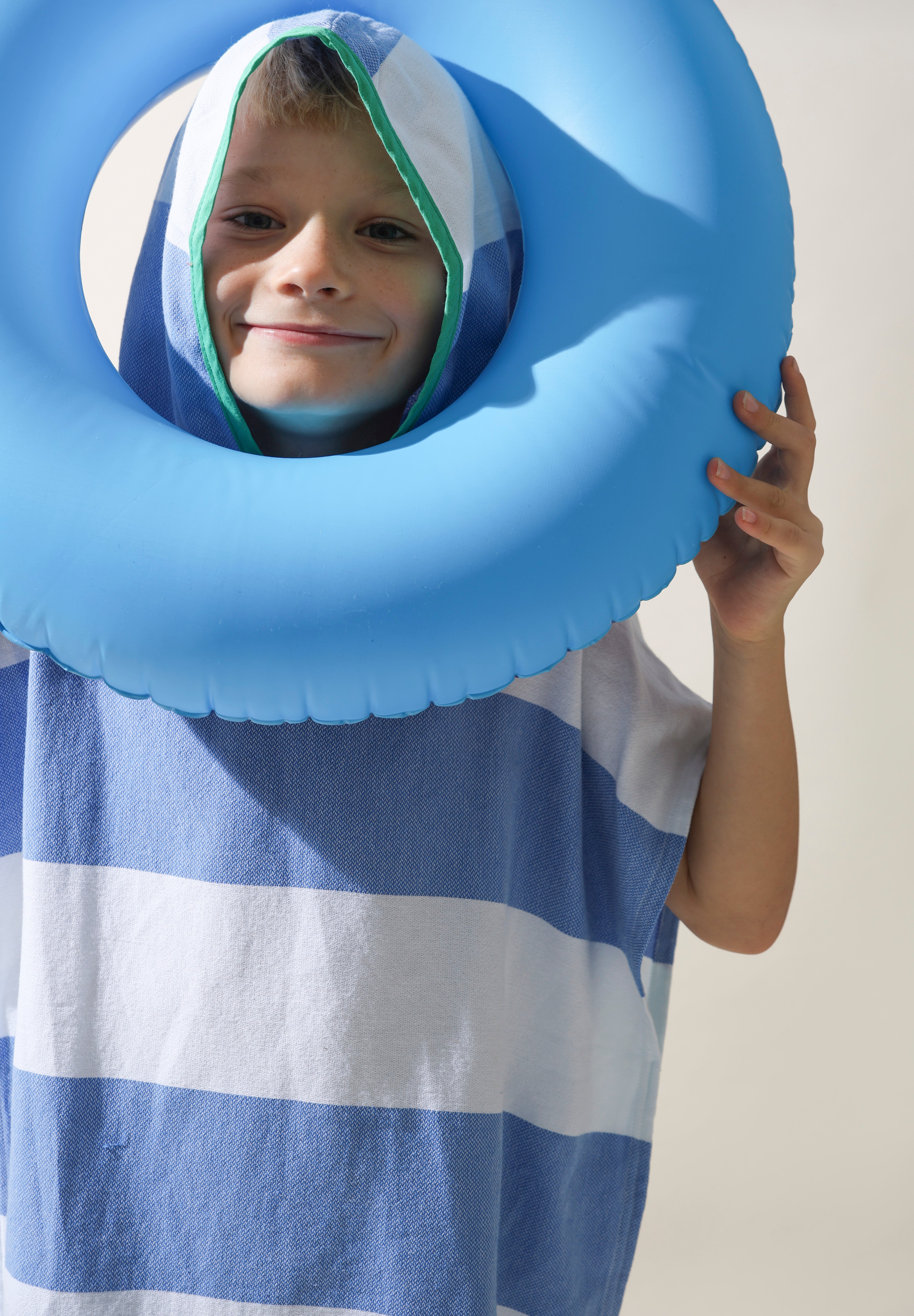 Kids Hooded Towel - Blue Green