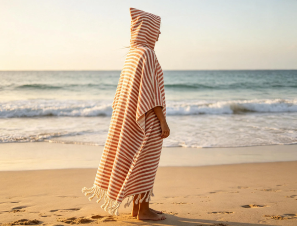 Adult Hooded Towel - Coral