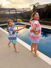 Kids Hooded Towel - Blue Green