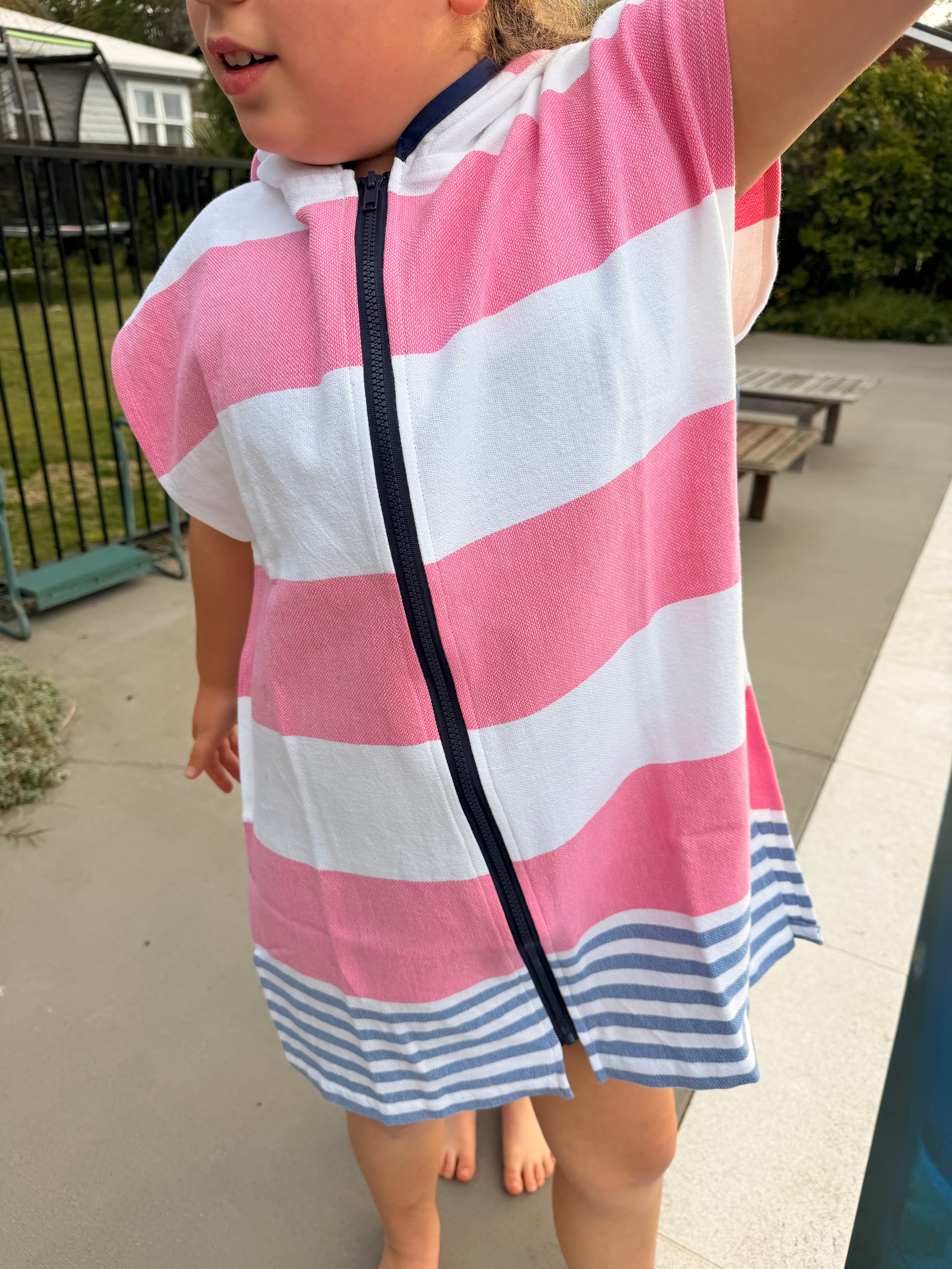 Kids Hooded Towel - Pink Blue