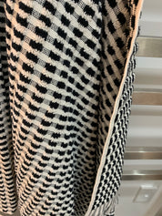 100% Turkish cotton white with black dots, waffle and fluffy bath towel