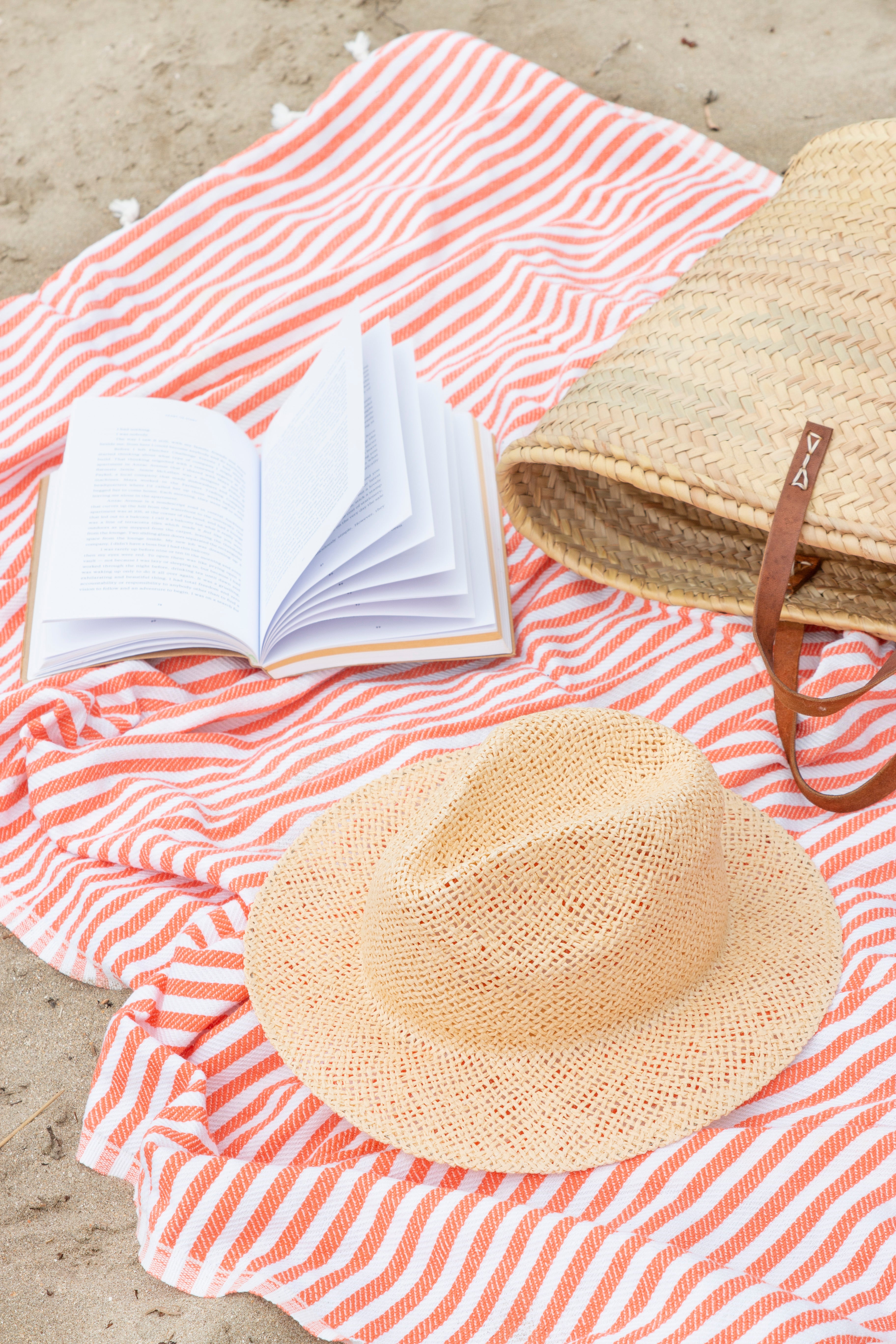 St Tropez Turkish Towel Coral