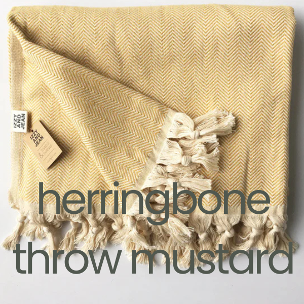 Herringbone Throw Mustard