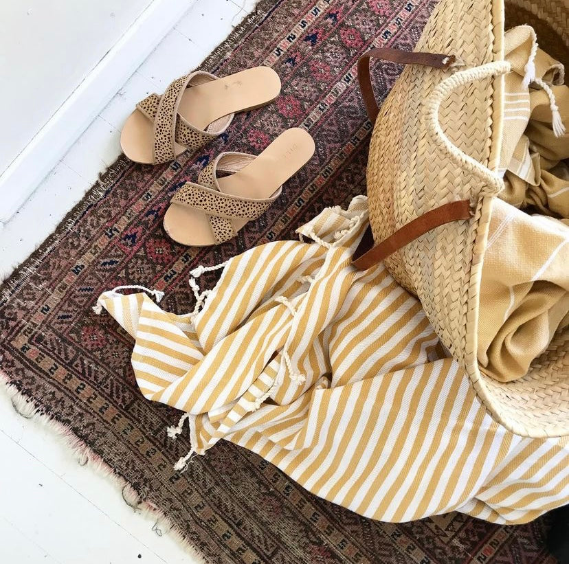 St Tropez Turkish Towel Mustard