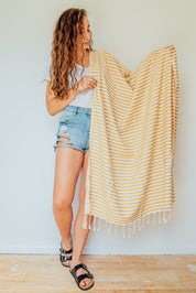 St Tropez Turkish Towel Mustard